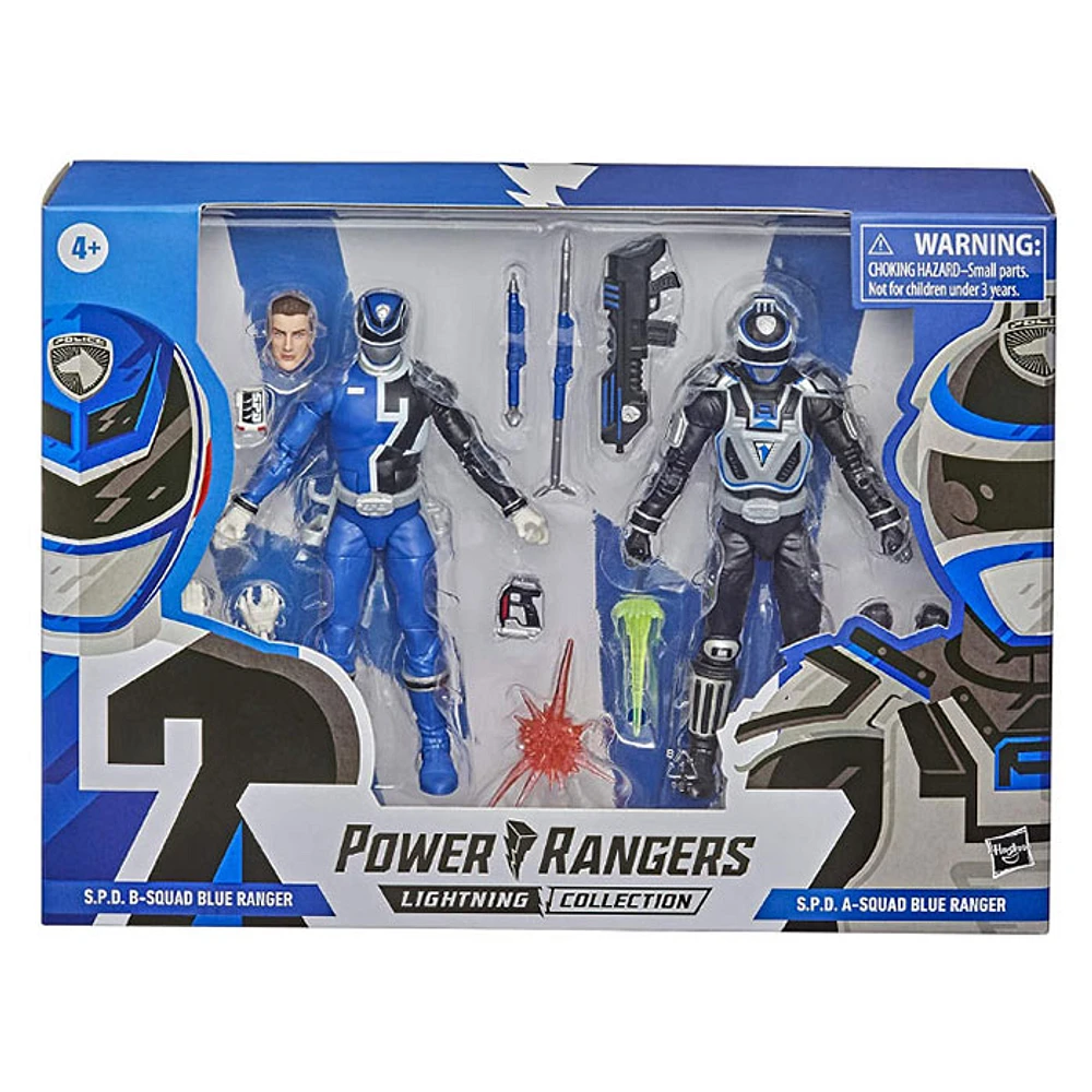 Power Rangers Lightning Collection S.P.D. B-Squad Blue Vs S.P.D A-Squad Blue