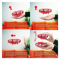Hover UFO Drone – Hand-Controlled Mini Quadcopter with LED Lights (Random Pick)