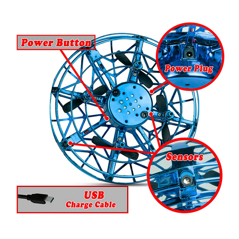Hover UFO Drone – Hand-Controlled Mini Quadcopter with LED Lights (Random Pick)