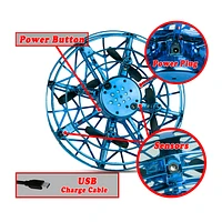 Hover UFO Drone – Hand-Controlled Mini Quadcopter with LED Lights (Random Pick)