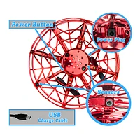 Hover UFO Drone – Hand-Controlled Mini Quadcopter with LED Lights (Random Pick)
