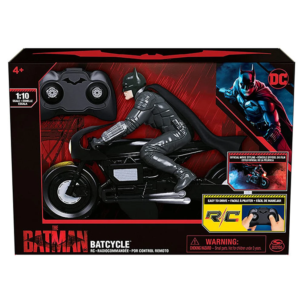 Dc Comics, The Batman Batcycle Rc With Batman Rider Action Figure