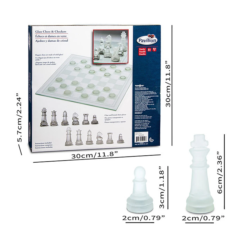 Chess Set Glass 10X10