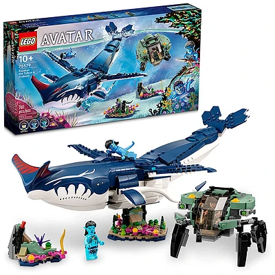 LEGO Avatar: The Way of Water Payakan The Tulkun & Crabsuit, Movie Underwater Ocean with Whale