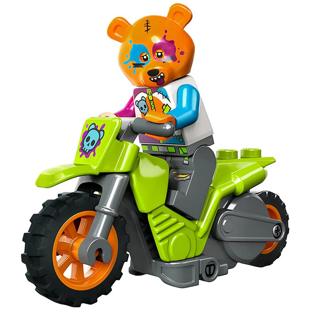 LEGO City Stuntz Bear Stunt Bike, Flywheel-Powered Motorbike Toy to Perform Jumps and Tricks