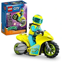 LEGO City Stuntz Cyber Stunt Bike, Flywheel-Powered Motorbike Toy to Perform Jumps and Tricks