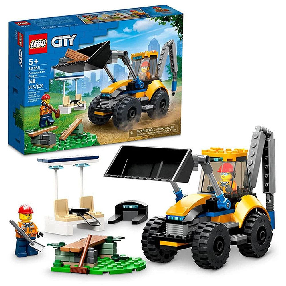 LEGO City Construction Digger, Excavator Toy, Vehicle Building Set