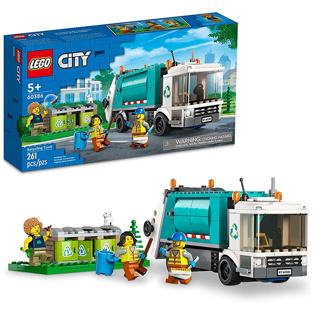 LEGO City Recycling Truck, Toy Vehicle Set with 3 Sorting Bins