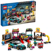 LEGO City Custom Car Garage, Toy Set with 2 Customizable Cars, Mechanic Workshop