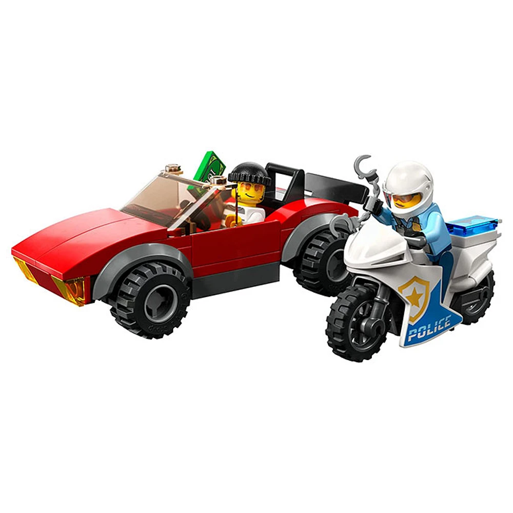 LEGO City Police Bike Car Chase, Toy with Racing Vehicle & Motorbike