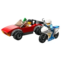 LEGO City Police Bike Car Chase, Toy with Racing Vehicle & Motorbike