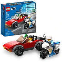 LEGO City Police Bike Car Chase, Toy with Racing Vehicle & Motorbike