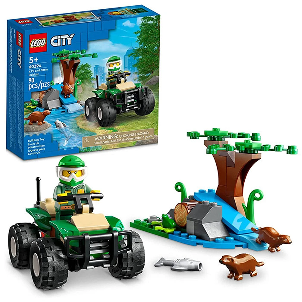 LEGO City ATV and Otter Habitat Building Toy Set