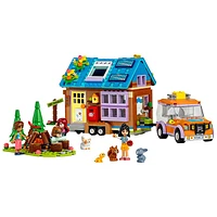 LEGO Friends Mobile Tiny House, Forest Camping Opening Dollhouse Playset with Toy Car