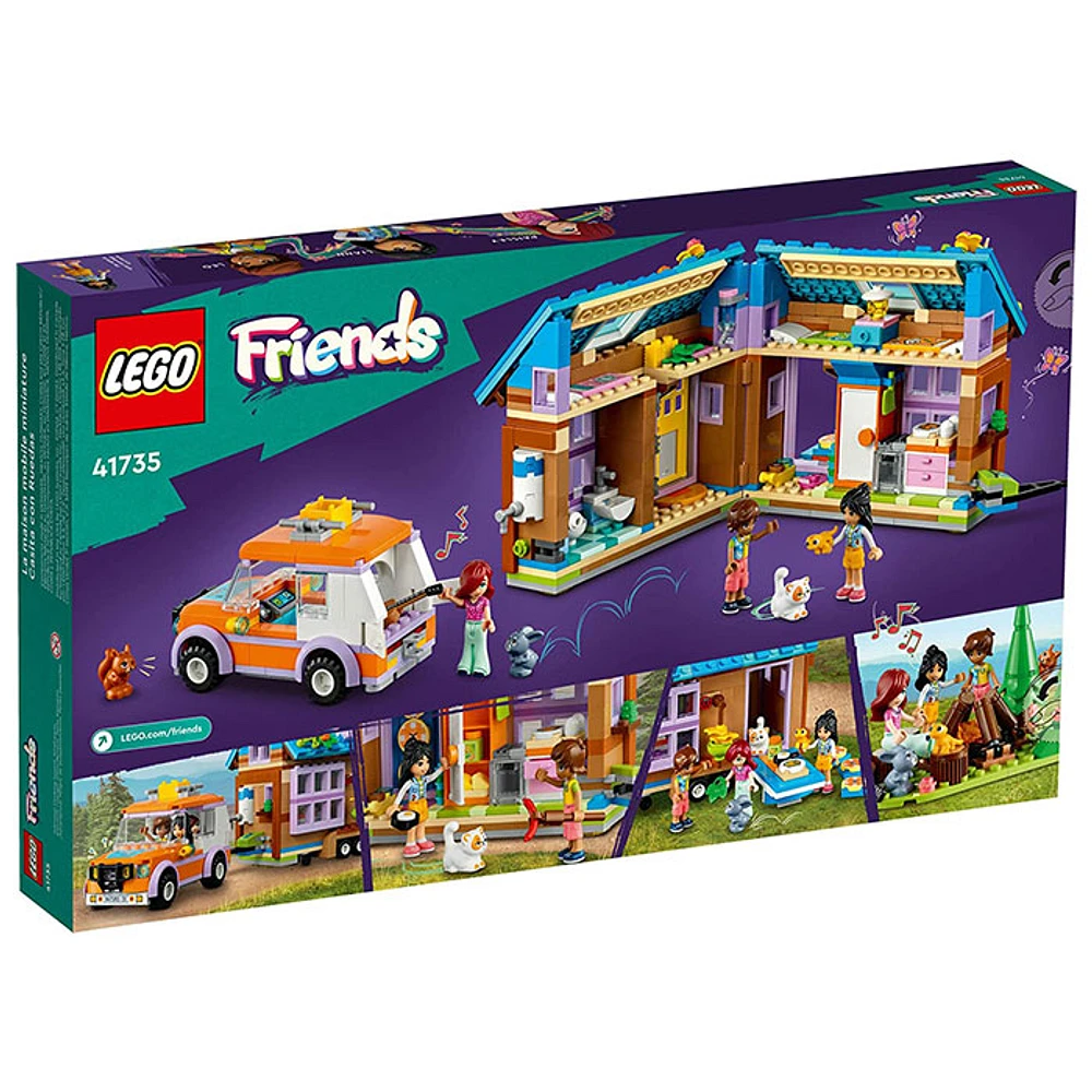 LEGO Friends Mobile Tiny House, Forest Camping Opening Dollhouse Playset with Toy Car