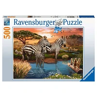 Ravensburger Zebras at the Waterhole 500 Pieces Puzzle