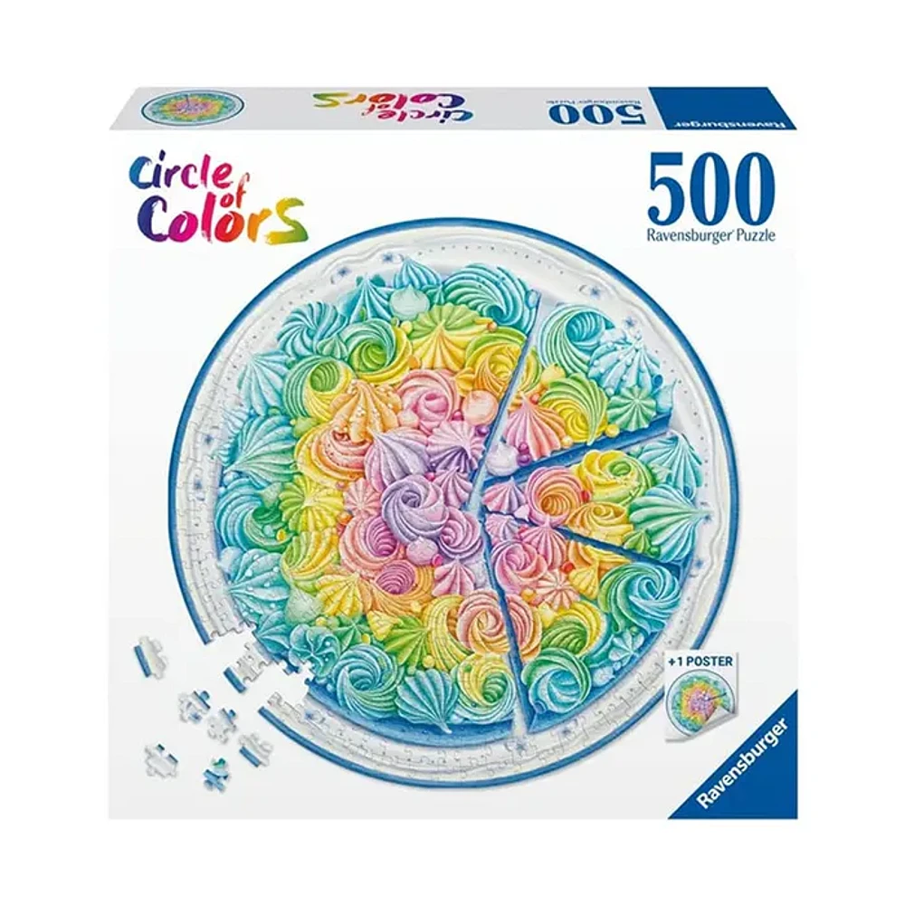 Ravensburger Circle of Colors: Rainbow Cake 500 Pieces Puzzle