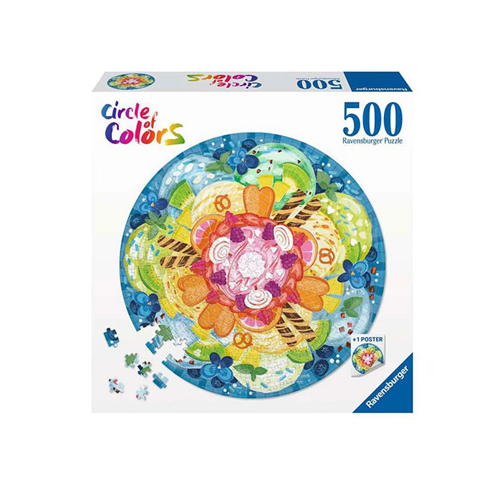 Ravensburger Circle of Colors: Ice Cream 500 Pieces Puzzle