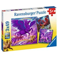 Ravensburger Mythical Majesty, 3 x 49 PC Puzzle