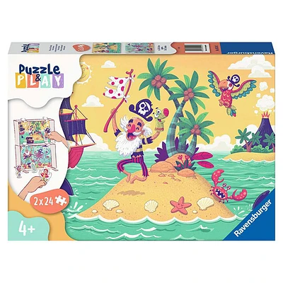 Ravensburger Puzzle and Play: Pirate Adventure, 2 x 24 PC Puzzle