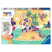 Ravensburger Puzzle and Play: Pirate Adventure, 2 x 24 PC Puzzle