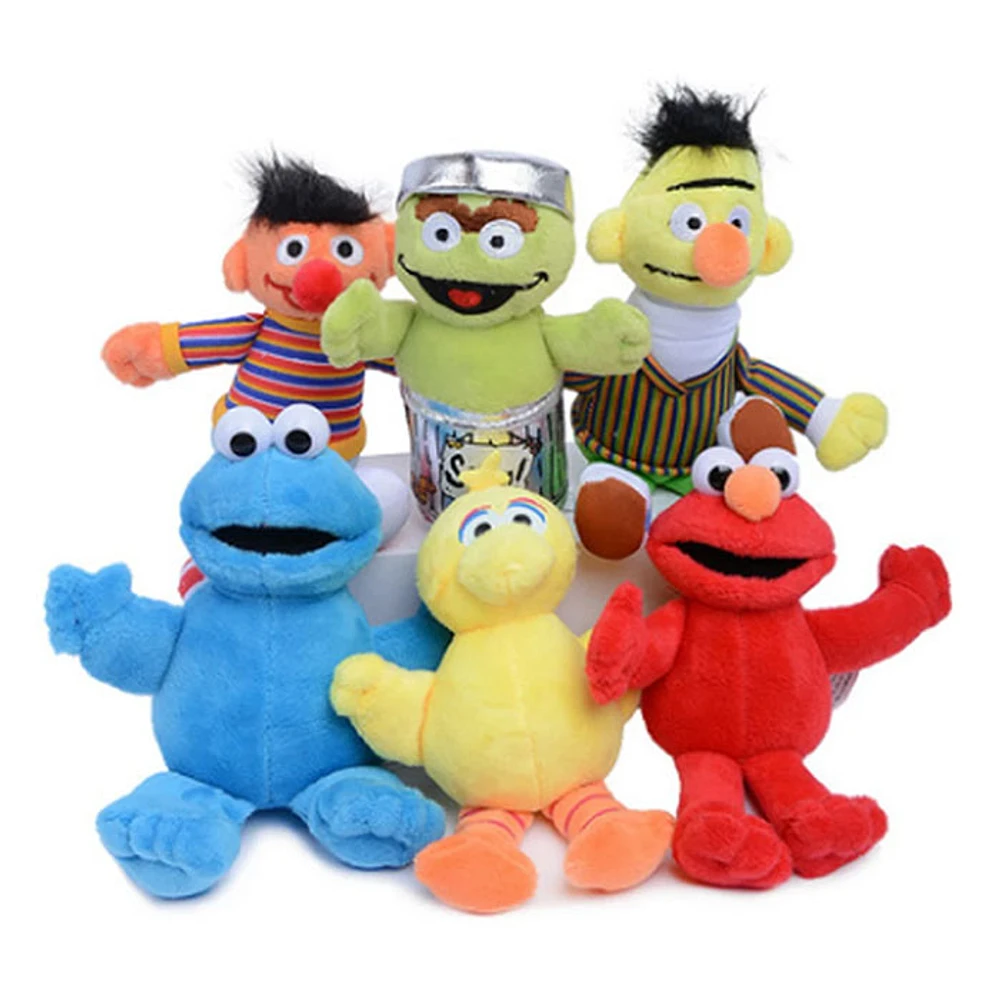 Sesame Street Plush Doll Toys Elmo CookieMonster Ernie Wave 9 Inch (Styles May Vary)