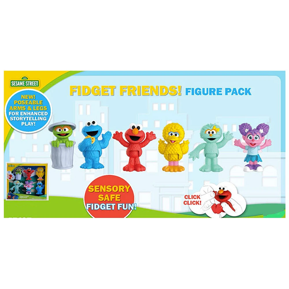 Sesame Street Fidget Friends Figure 6 Pack