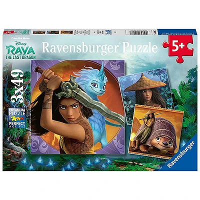 Ravensburger Disney Raya and The Last Dragon 3 x 49 Piece Puzzle