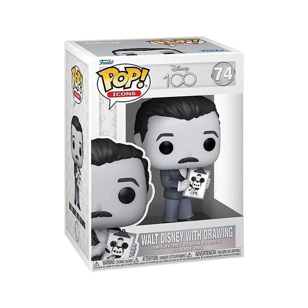 Funko Pop! Icons Disney 100th Walt Disney with Drawing