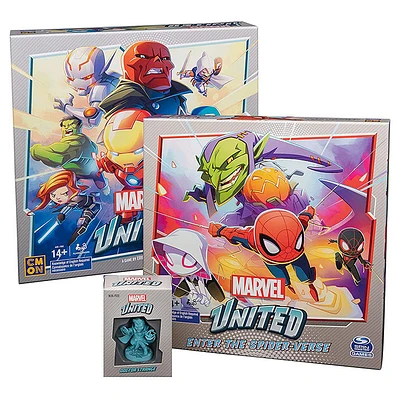 Marvel United: Superhero Card Strategy Game with Spiderman and Dr. Strange Expansion – Comic Bundle