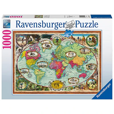 Ravensburger Bicycle Ride Around The World 1000 Piece Jigsaw Puzzle