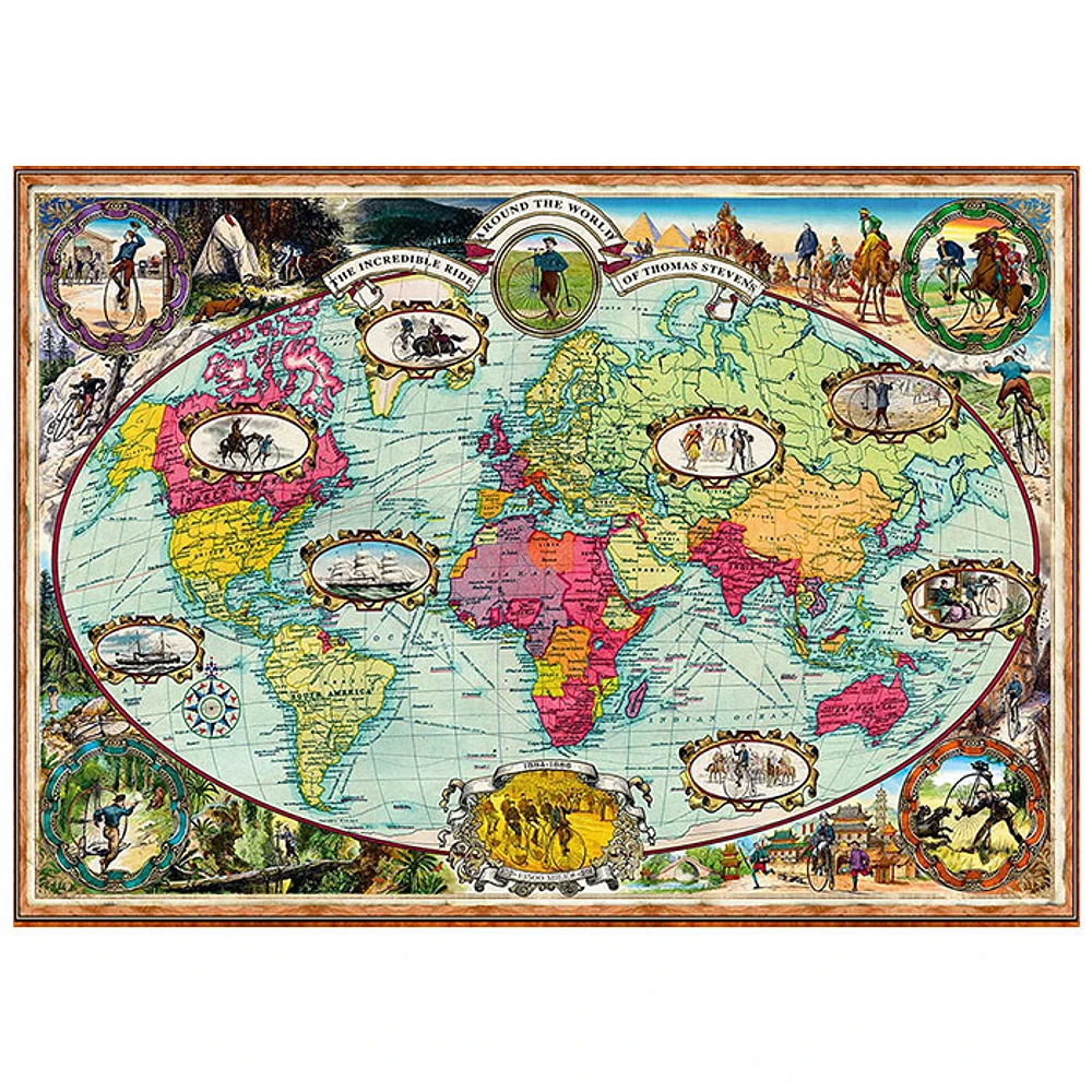 Ravensburger Bicycle Ride Around The World 1000 Piece Jigsaw Puzzle