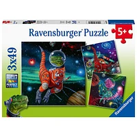 Ravensburger Dinosaurs in Space, 3 x 49 PC Puzzle