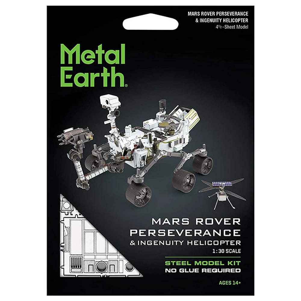 Metal Earth Mars Rover Perseverance and Ingenuity Helicopter 3D Metal Model Kit Fascinations