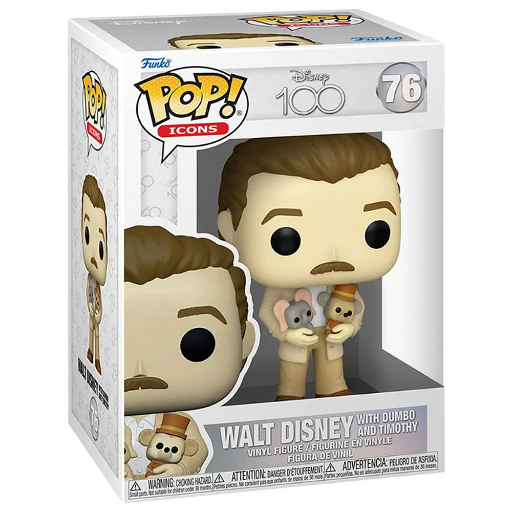 Funko Pop! Icons Disney 100th Walt Disney with Dumbo and Timothy