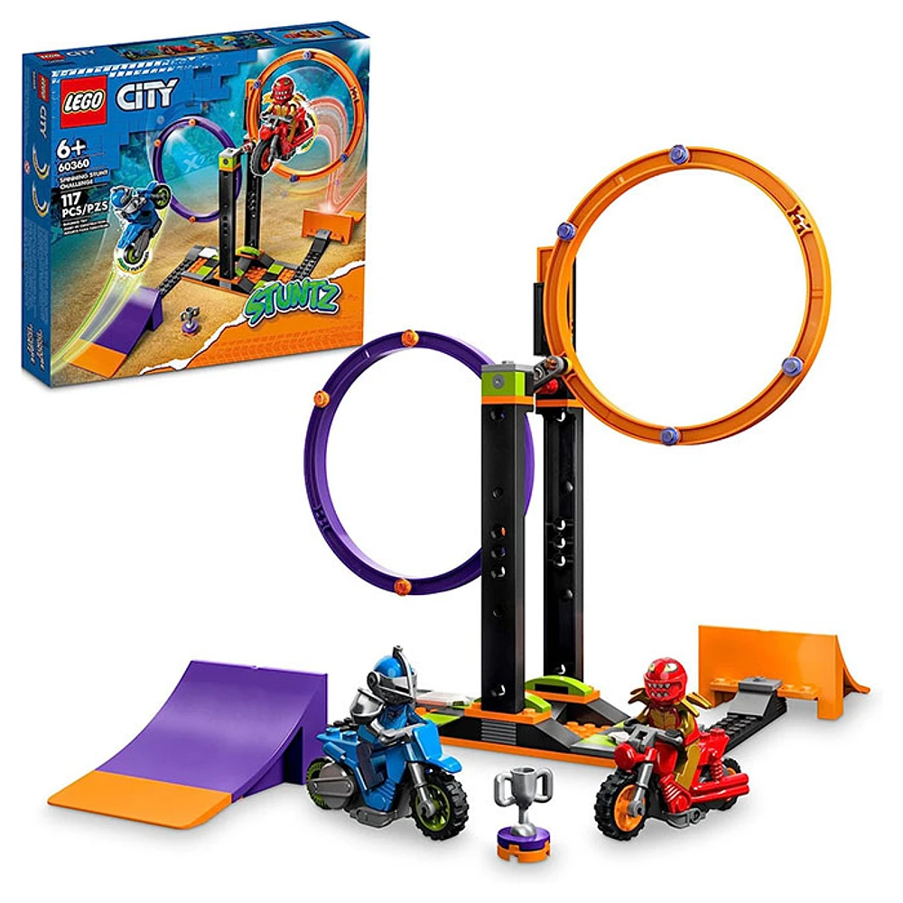 Mind Games LEGO City Stuntz Spinning Stunt Challenge, 1 or 2 Player  Tournaments with Flywheel-Powered Motorcycle Toys | Bayshore Shopping Centre