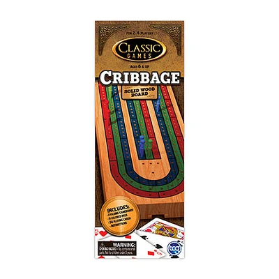 Cribbage Board Classic Games Folding with Cards