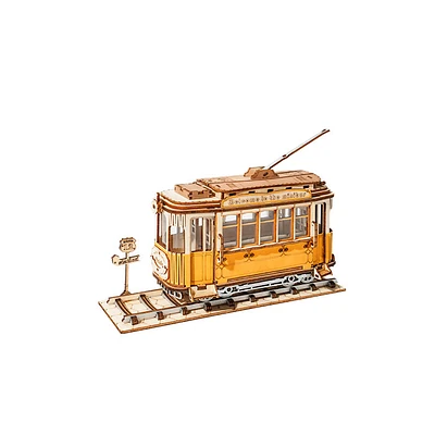 Rolife Tram Car Model DIY 3D Wooden Puzzle – 145 PCS