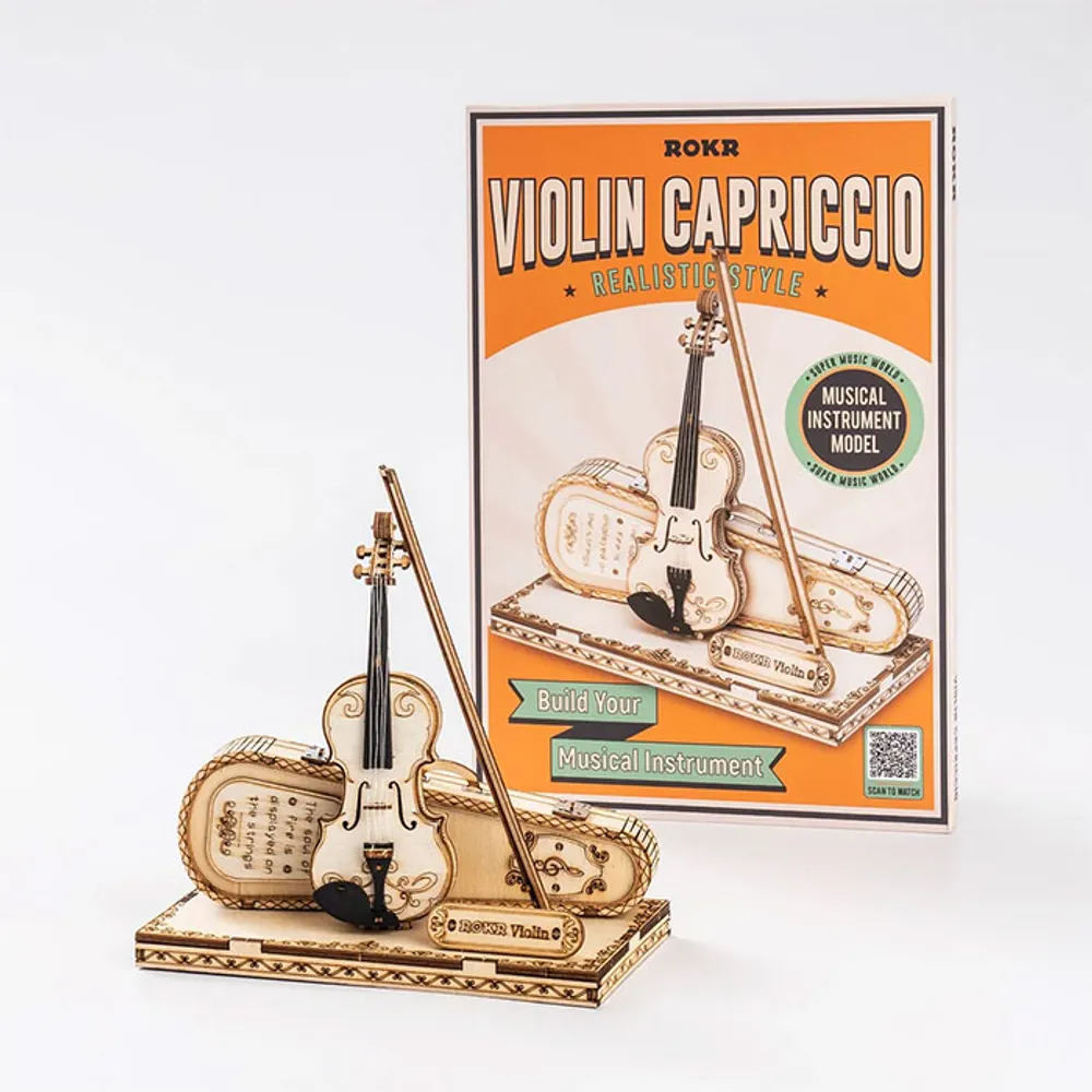 ROKR Violin Capriccio Model 3D Wooden Puzzle – 62 PCS