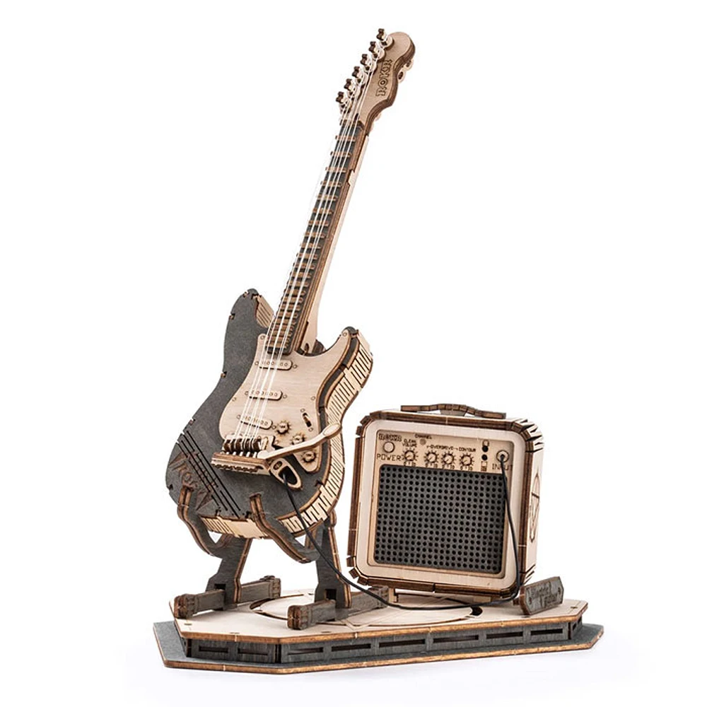 ROKR Electric Guitar Model 3D Wooden Puzzle – 140 PCS