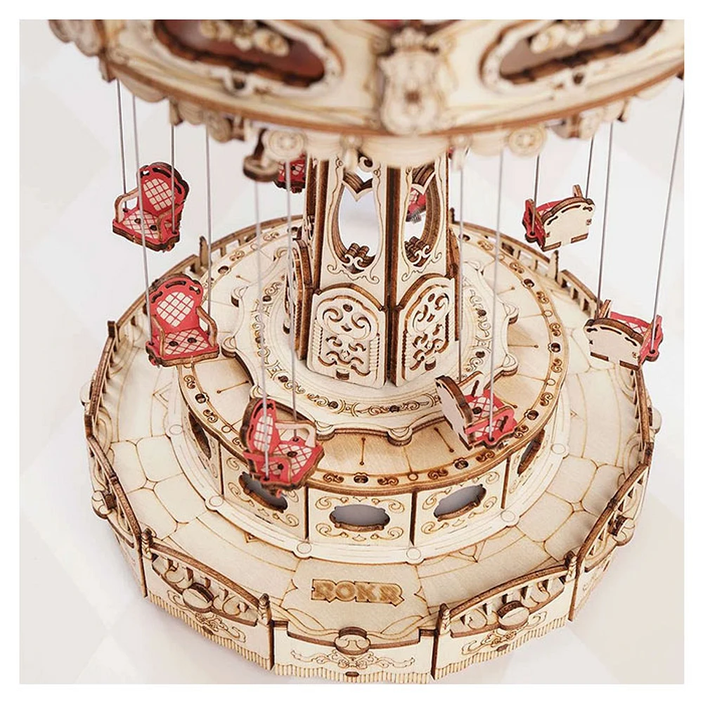 ROKR Swing Ride DIY Music Box 3D Wooden Puzzle – 289 PCS