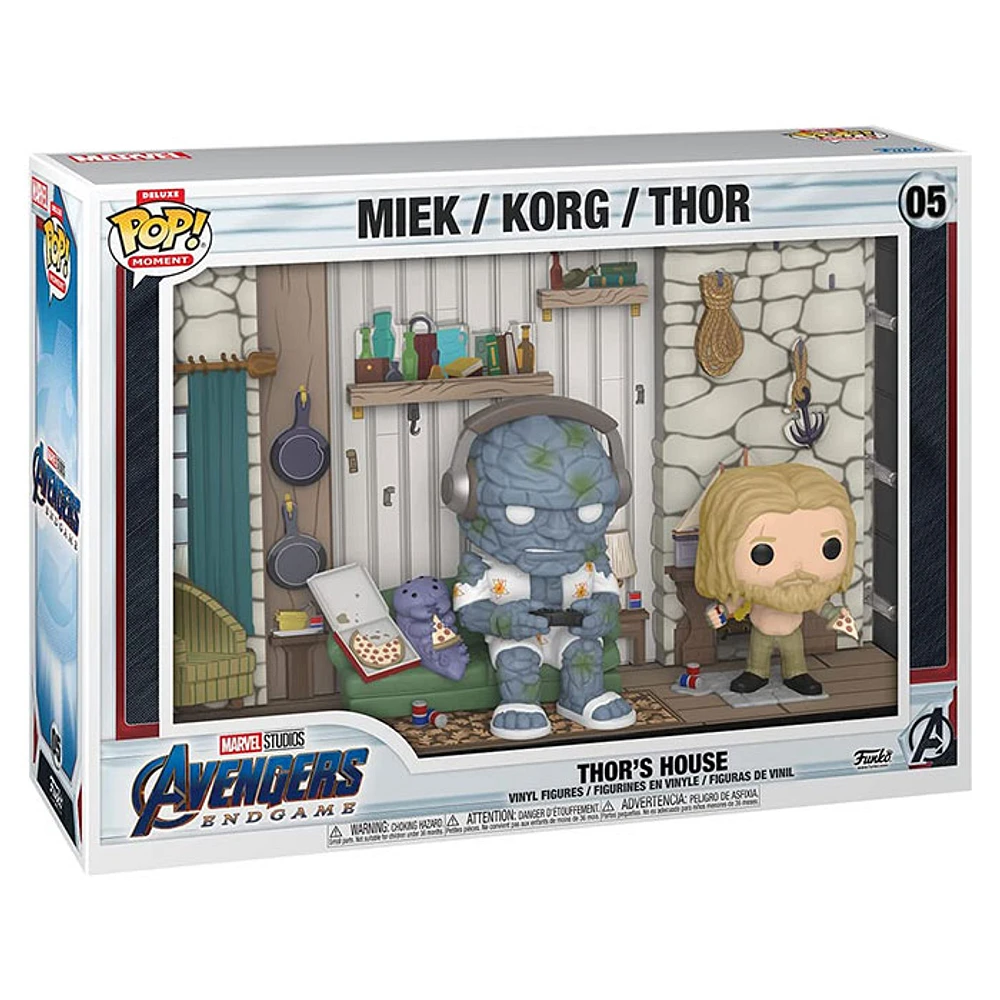 Funko Pop! Moments Deluxe Avengers Endgame Thor s House Miek Korg Thor