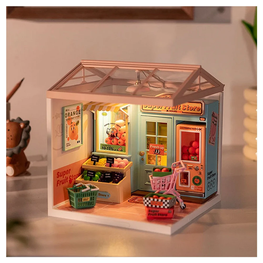 Rolife Super Creator Super Fruit Store Plastic DIY Miniature House Kit – 116 PCS