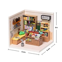 Rolife Super Creator Fascinating Book Store Plastic DIY Miniature House Kit – 108 PCS