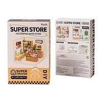 Rolife Super Creator Fascinating Book Store Plastic DIY Miniature House Kit – 108 PCS