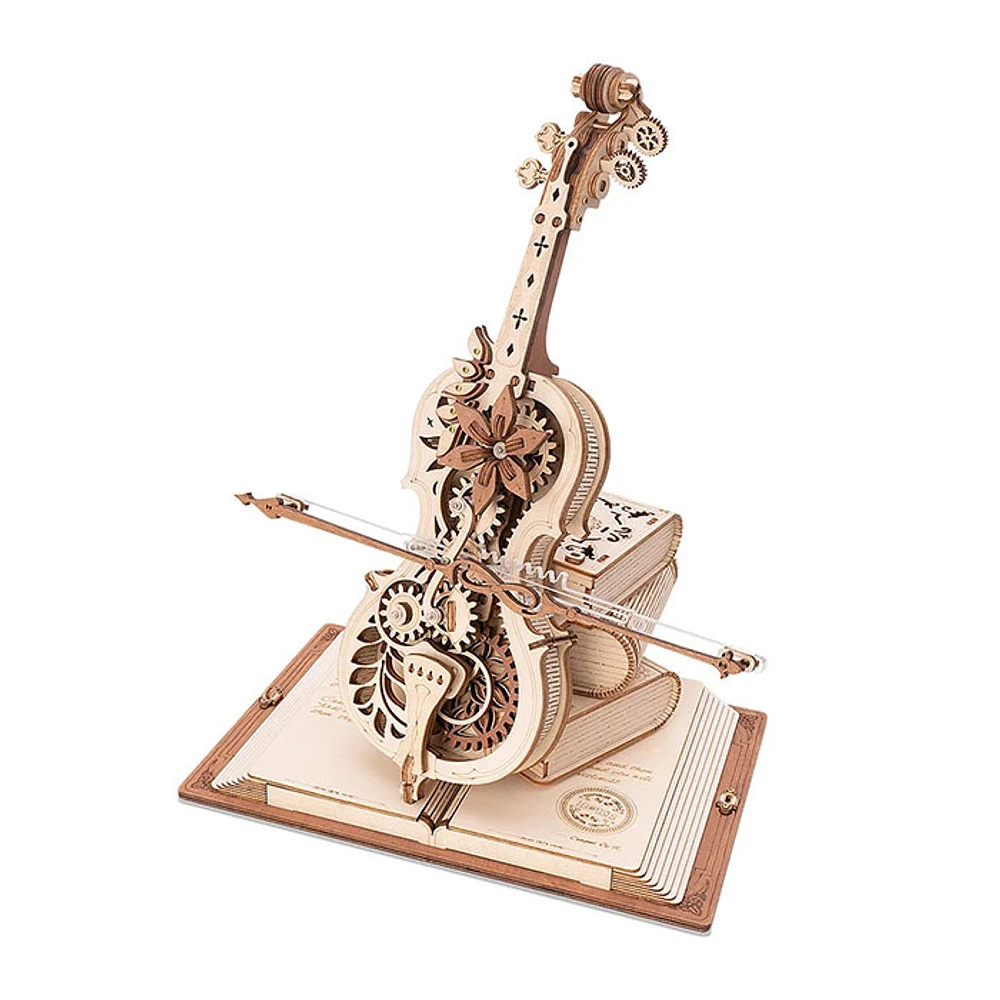 ROKR Magic Cello Mechanical Music Box 3D Wooden Puzzle – 199 PCS