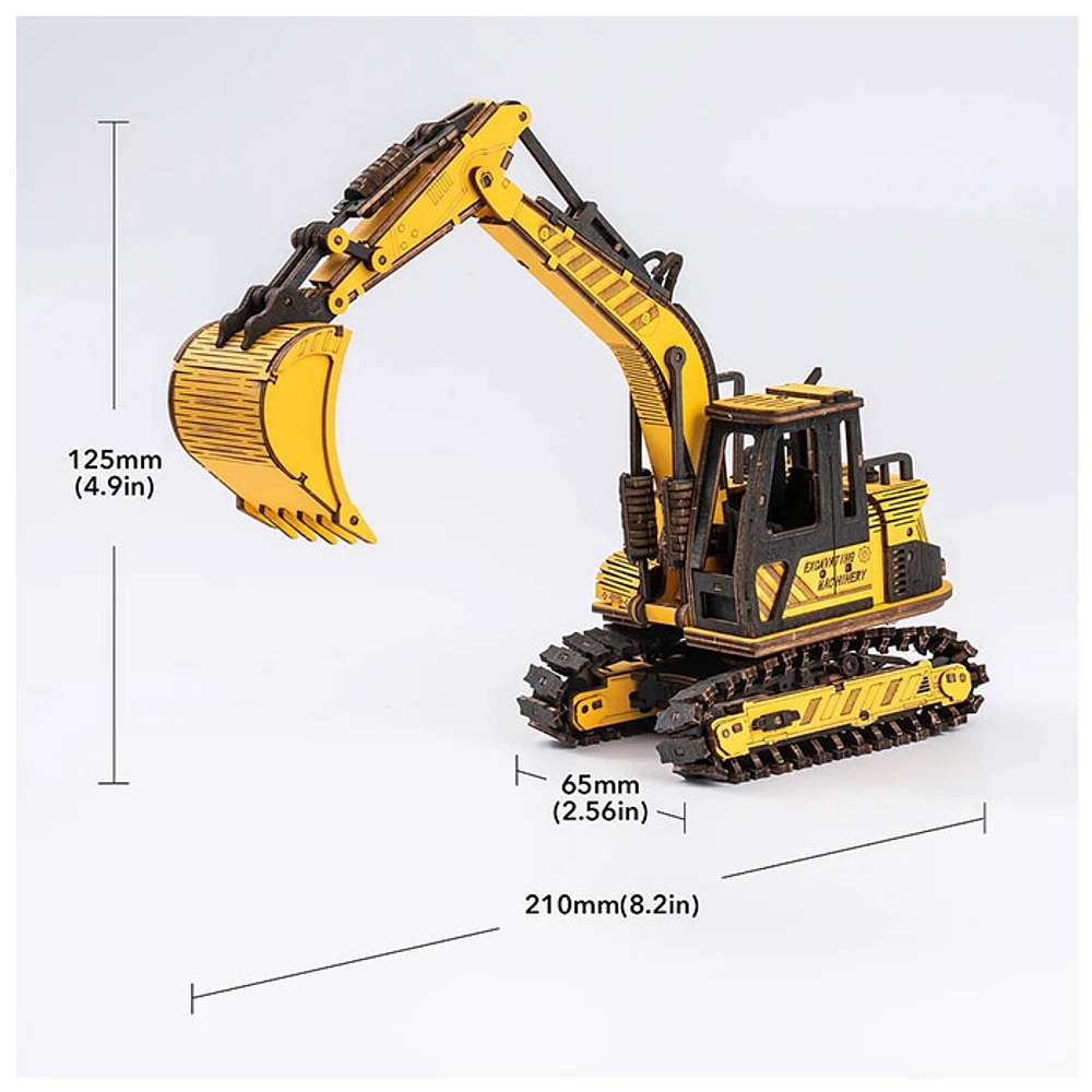 ROKR Excavator Engineering Vehicle 3D Wooden Puzzle – 395 PCS