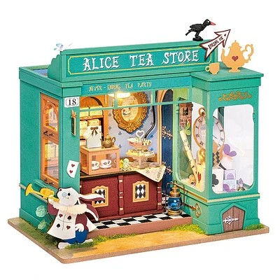 Rolife Alice’s Tea Store DIY Miniature House Kit – 136 PCS