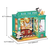 Rolife Alice’s Tea Store DIY Miniature House Kit – 136 PCS