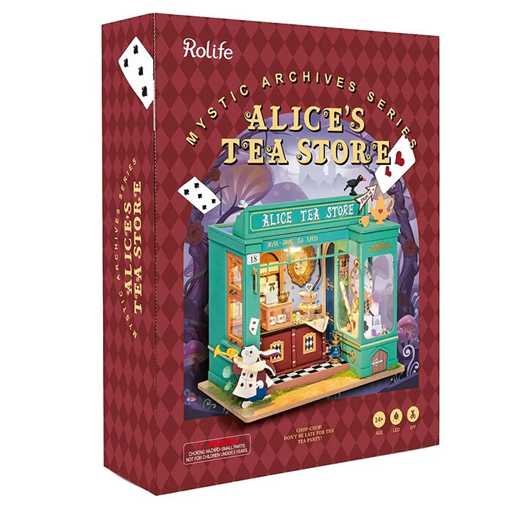 Rolife Alice’s Tea Store DIY Miniature House Kit – 136 PCS